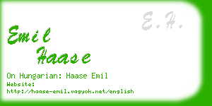 emil haase business card